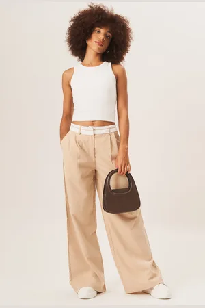 Gini London Womens Tailored Wide Leg Trousers - - Size 6 UK