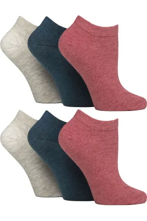 Gentle Grip Womens 6 Pack Diabetic Trainer Socks for Women