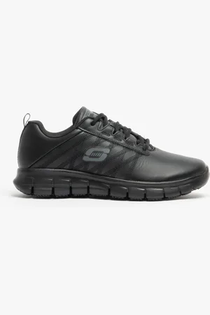 Skechers Womens RELAXED FIT: SURE TRACK - ERATH SR Ladies Leather Anti-Slip Shoes - Size UK 5.5