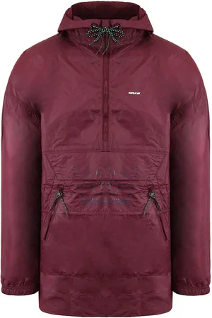 Supra Long Sleeve Pullover Mens Old Street Anorak Jacket 102549 554 Nylon - Size Medium