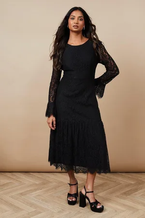 Oasis Womens Occasion Lace Tiered Midaxi Dress - - Size 8 UK