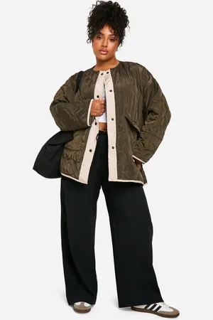 Boohoo Womens Plus Quilt Detail Oversized Jacket - - Size 22 UK