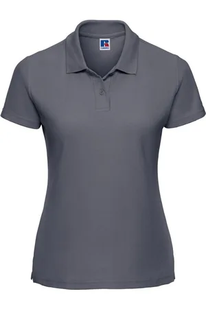 Russell Athletic Womens/Ladies Classic Plain Polycotton Polo Shirt (Convoy Grey) - - Size 8 UK