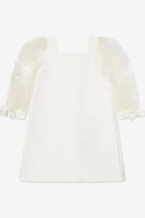 Mama Luma Girls Organza Flower Sleeve Dress in - Size 5-6Y