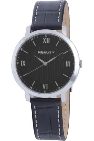 Johan Eric : koge, Mens, dial watch w applied indexes with hydraulic stamping pattern, leather w crocodile top.... - One Size