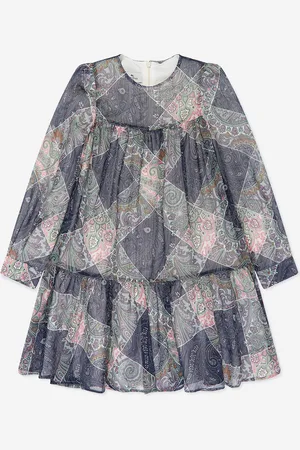 Etro Girls Paisley Woven Dress in - Size 16Y