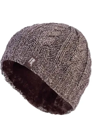 Heat Holders Womens Thermal Fleece Lined Cable Knit Winter Hat - - One Size
