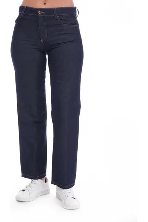 Emporio Armani Womens J04 Wide-Leg Jeans in Denim - - Size 28W/32L