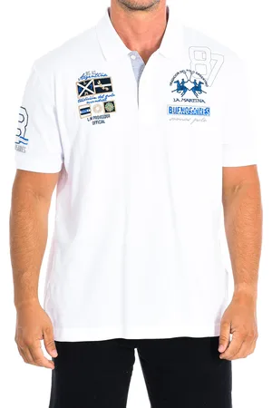 La Martina Mens Short Sleeve Polo TMP313-PK001 man - Cotton - Size Small