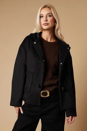 Oasis Womens Toggle Detail Hooded Coat - - Size 12 UK