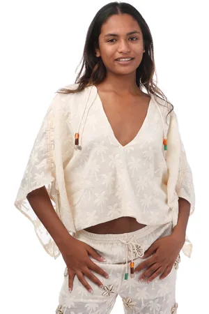 sundress Womens Max Top in Off White Cotton - Size UK 10-12