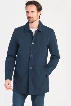 Kensington Eastside Mens Mid Length Button-Up Mac Coat - Size X-Large