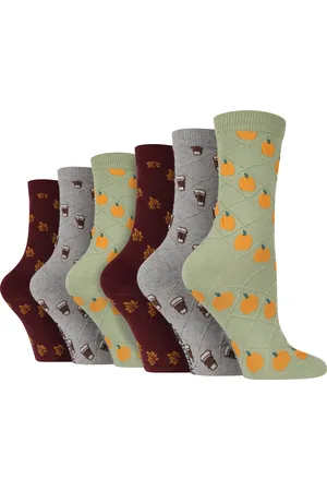 Wild Feet Womens 6 Pair Multipack Ladies Autumn Socks
