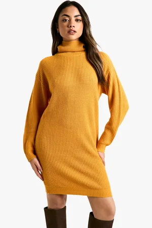 Boohoo Womens Basic Roll Neck Jumper Dress - - Size Medium