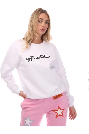 OFF-WHITE Womens Off White Painter Logo Regular Crewneck Sweatshirt in Black - Cotton - Size 12 UK
