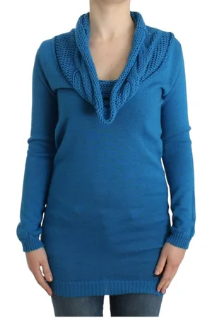 Costume National WoMens knitted scoopneck sweater material_Acrylic - Size Medium