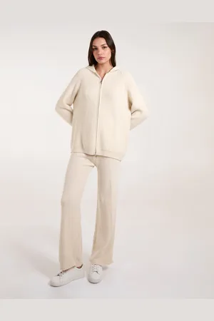 Blue Vanilla Womens Zip Front Hoodie Tracksuit Set - - One Size
