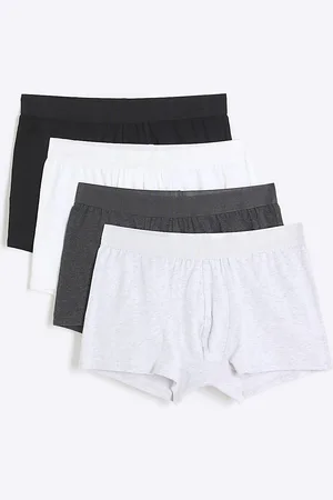 River Island Mens Trunks 4 Pack Cotton Stretch Ri - Size X-Small