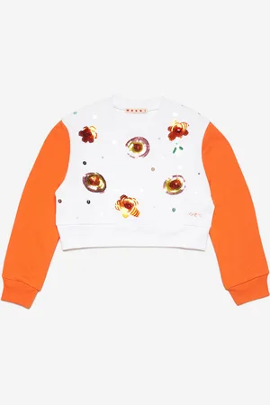 Marni Girls Embellished Flower Sweatshirt in - Size 10Y