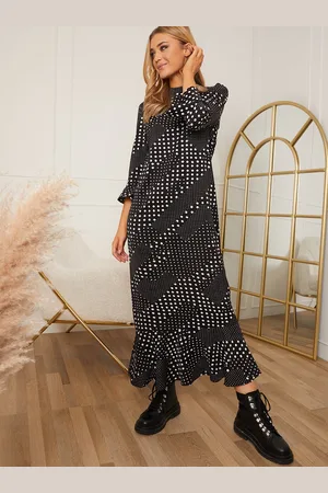 Chi Chi London Womens Spot Print Midi Dress in - Size 14 UK