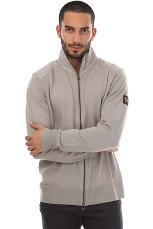 Belstaff Mens Merino Wool Kebly Zip Cardigan in - Size Small