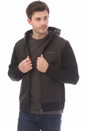 Belstaff Mens Cotton Fleece Alloy Zip Through Hoodie in - Size Small