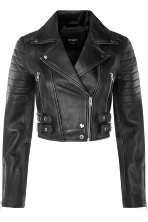Infinity Womens Brando Cropped Jacket-Longtown - Lamb Leather - Size 18 UK