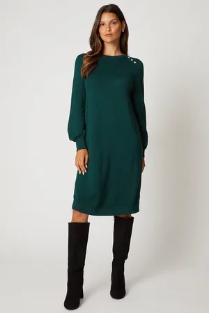 wallis Womens Knitted Crew Neck Swing Dress - Viscose - Size X-Large