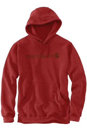 Carhartt Mens Stretchable Signature Logo Hooded Sweatshirt Top - - Size X-Small