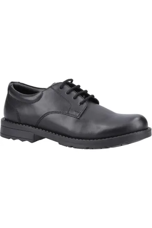 Hush Puppies BRUNO Boys Leather School Shoes - Size UK 5