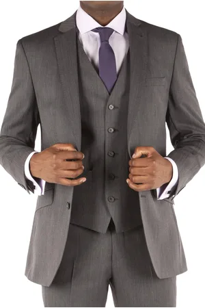 Racing Green Mens Herringbone Tailored Fit Performance Suit Jacket - - Size 42 Short