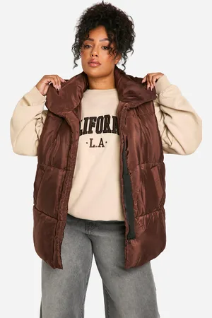 Boohoo Womens Plus Puffer Sleeveless Longline Gilet - - Size 18 UK