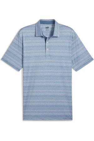 PUMA Mens Fair Isle Micro Print Golf Polo Shirt - - Size Medium