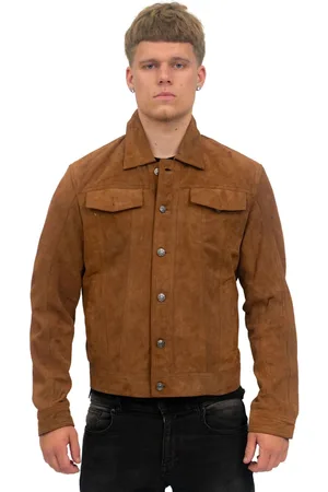 Infinity Mens Goat Suede Jeans Jacket-Adelaide - - Size X-Large