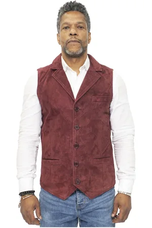 Infinity Mens Classic Smooth Goat Suede Waistcoat-Exeter - - Size Large