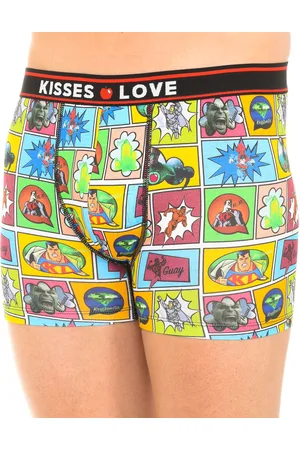 Kisses and Love Mens breathable fabric boxer Comic Model KL10007 - - Size Small