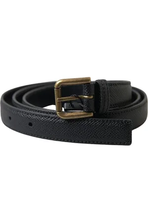 Dolce & Gabbana Mens Gold Metal Buckle Leather Belt - - Size 100 cm