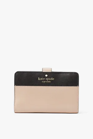 Kate Spade Womens Madison Colorblock Saffiano Leather Medium Compact Bifold Wallet - - One Size