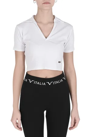 VERSACE 19V69 Womens Crop Top Cloe Cotton - One Size