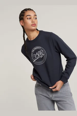G-Star Womens G-Star RAW Large Logo Crew Sweater - Cotton - Size X-Small