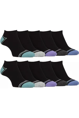 Farah 10 Pairs Mens Bamboo Trainer Socks