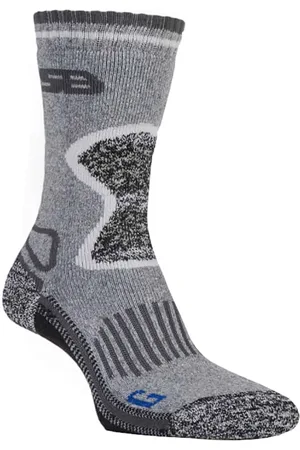 Storm Bloc Womens 2 Pairs Ladies Cushioned Wool Blend Hiking Socks with Arch Support - Cotton - Size UK 4-6.5