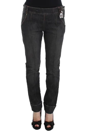 ERMANNO SCERVINO WoMens Gray Cotton Slim Fit Denim Jeans - material_cotton - Size IT 46 (Womens)
