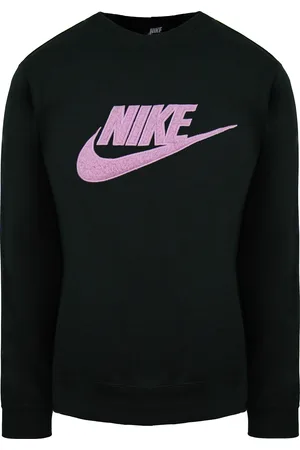 Nike Loose Fit Long Sleeve Crew Neck Womens Sweatshirt DC5139 010 Cotton - Size X-Small