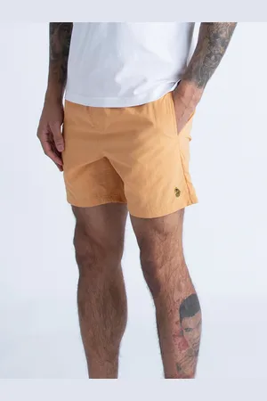 Luke 1977 Mens Smashing Sweat Shorts in Apricot - Cotton - Size Large