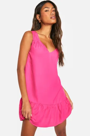 Boohoo Womens Frill Hem Mini Dress - - Size 10 UK