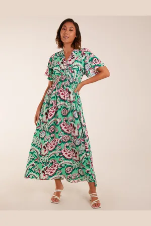 Blue Vanilla Womens Oversized Paisley A Line Maxi Dress - - Size Small