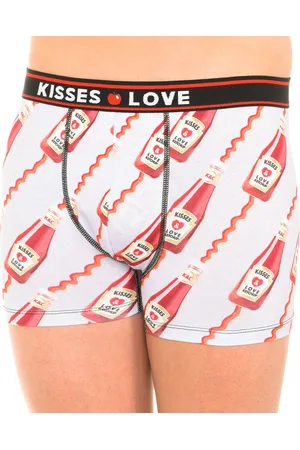 Kisses and Love Mens breathable fabric boxer Ketchup Model KL10006 - - Size Large
