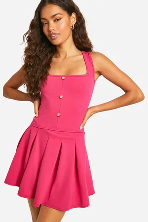 Boohoo Womens Stretch Crepe Square Neck Corset - - Size 8 UK
