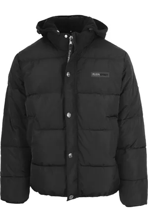 Philipp Plein Mens Bold Logo Padded Jacket - Size X-Large